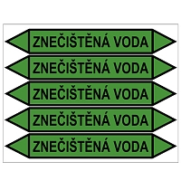 Značení potrubí, znečištěná voda